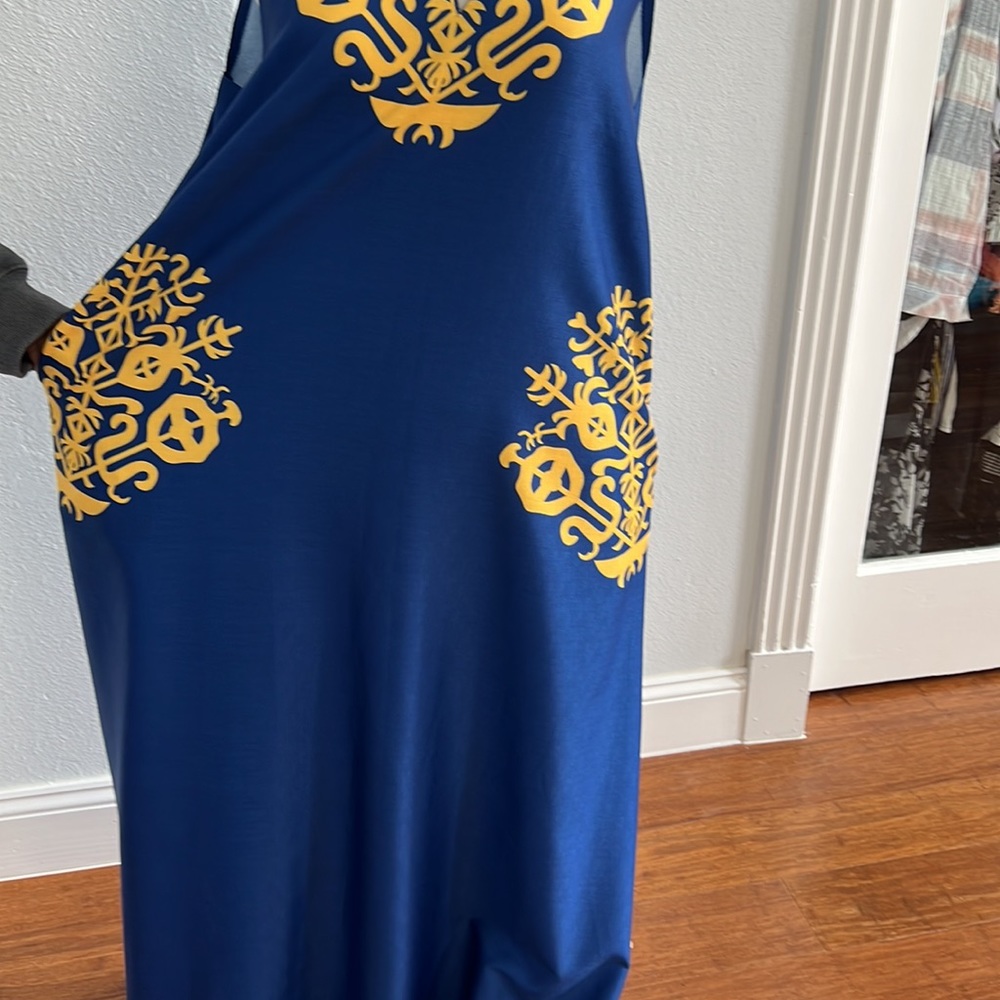 𝅺Modest Sleeveless V-Neck Floral Dress with Pockets Size M NWOT - Picture 5 of 13